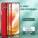 360 Full Cover Protection Phone Case  (Front Tempered Glass+Back Cover)