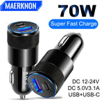 Car Charger Phone Adapter for Type-C & USB