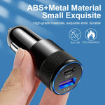 Car Charger Phone Adapter for Type-C & USB
