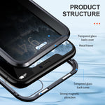 Magnetic Tempered Glass Metal Privacy Case